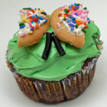 butterfly cupcake with sprinkles
