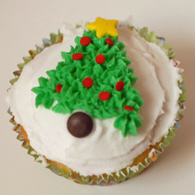 Christmas tree cupcake