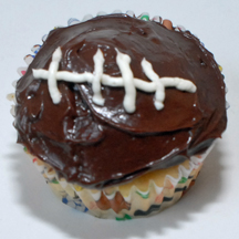 Easy football cupcake