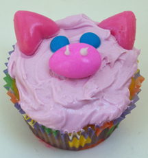 pig cupcake