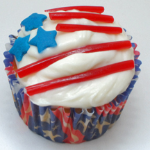 American flag cupcake