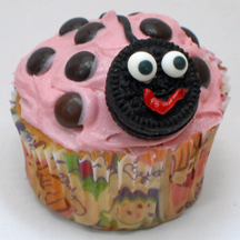 pink ladybug cupcake