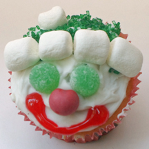 Christmas elf cupcake