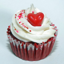 swirl heart cupcake