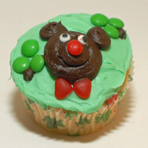 St. Patrick's Day bear cupcake