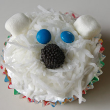 Polar bear cupcake