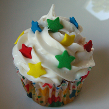 Swirled stars cupcake