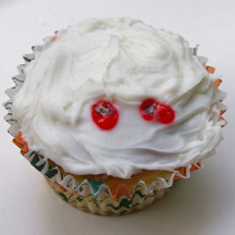 Vampire bite cupcake