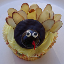 Minty turkey cupcake