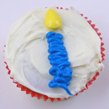 Chanukah candle cupcake