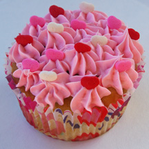 Pink Valentine cupcake